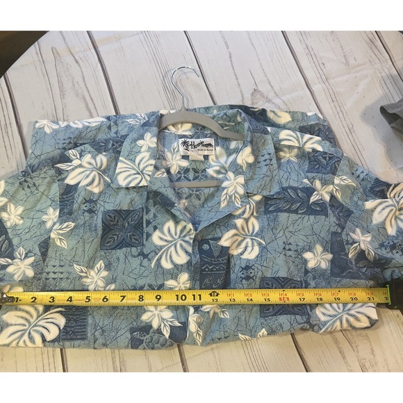 Howie Hawaiian Aloha Shirt~Cotton Blend Made in Hawaii Men's Large - Picture 2 of 2